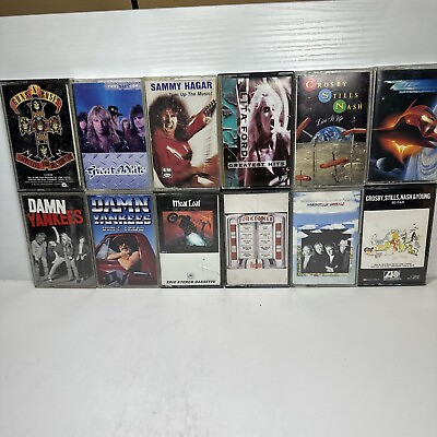 #ad Hard And Classic Rock Cassette Tape Lot ZZ Top Gone Hagar CSNY Meatloaf $19.79
