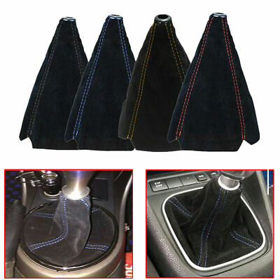 Suede Leather Manual Gear Shift Knob Gaiter Shifter Boot Cover Car Accessories $10.43
