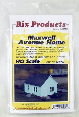 #ad HO Scale Maxwell Avenue Home Kit No Porch Rix Products #628 0201 $13.90