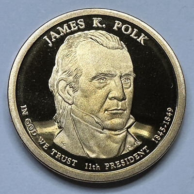 #ad 2009 S James K. Polk PROOF Presidential $1 Dollar Coin from US Mint Proof Set $3.25