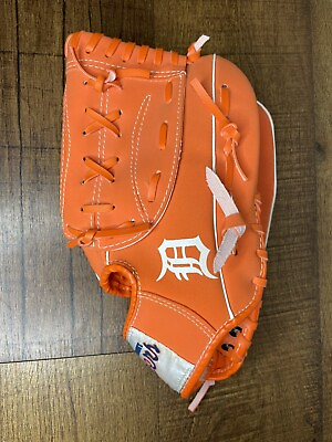 #ad MLB Detroit Tigers Kids Junior Orange Baseball Glove RHT Ballpark 2004 $9.99