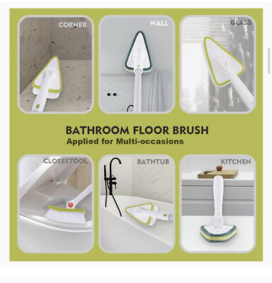 #ad 2 in 1 Cleaning Brush BathTub Tile Scrubber Sponge 46#x27;#x27; Extendable Handle $24.00