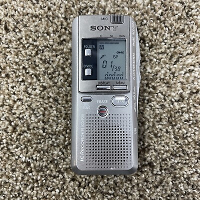 #ad Sony ICD P28 Digital Voice Recorder Used Working Up to 15hrs Record Time $18.00