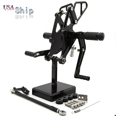 #ad For Yamaha CNC Adjustable Rearset Footrests Foot Pegs MT 07 FZ07 2013 2021 2022 $110.00