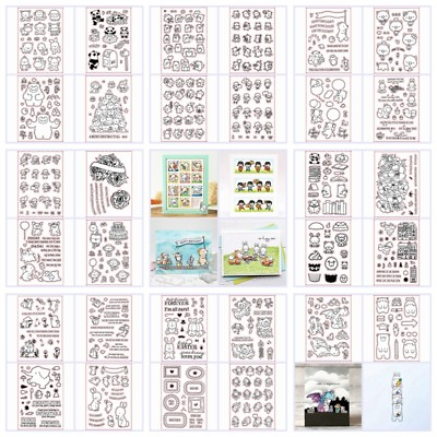 #ad #ad Mixed Cartoon Transparent Silicone Clear Rubber Stamp Sheet Cling Scrapbook Card $6.09