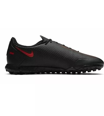 #ad #ad Nike Soccer Turf Shoes Mens Size 11 Phantom GT Club Black Red Cleats CK8469 060 $49.94