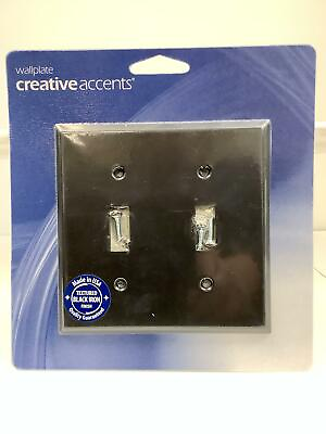 #ad Creative Accents Lighting Plate Double Toggle Switch Plate Black Iron 9BI102 $14.99