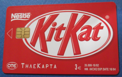 #ad GREECE RARE PHONECARD 10 2002 KIT KAT ERROR quot;NO CODEquot; DUMMY UNUSED $1.50