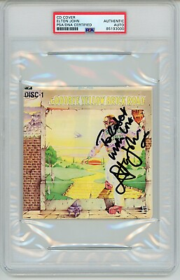 #ad Elton John Signed Autographed Goodbye Yellow Brick Road CD PSA DNA Encased $1995.00