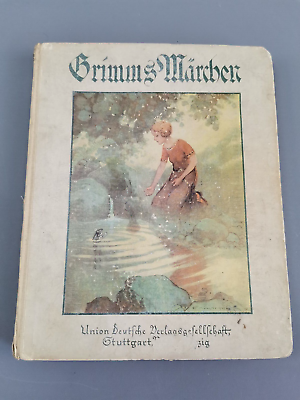#ad Grimms Märchen Buch um 1930 Union Verlag Stuttgart alt Kinderbuch Geschichten EUR 23.17