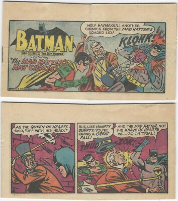 #ad BATMAN MAD HATTERS HAT CRIMES 1966 KELLOGGS POP TARTS MINI CEREAL GIVEAWAY PROMO $49.99