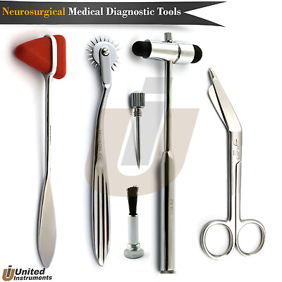 #ad Medical Reflex Hammer Wartenberg Pin Wheel Neurosurgical Diagnostic Instruments $27.98