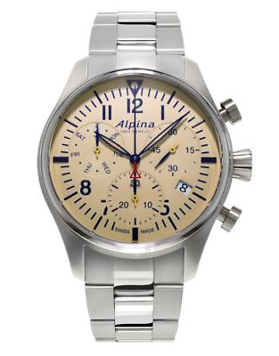 #ad Alpina Men#x27;s Startimer Pilot Chronograph Quartz Watch 42MM AL 371BG4S6B $799.99