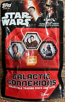 #ad 2016 Topps Star Wars Galactic Connexions NEW In Package 5 Discs game collectible $5.00
