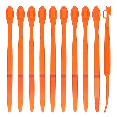 #ad 10pcs Orange Peeler Tool Long Handle Serrated Citrus Peel Cutter Easy Hold P... $11.09