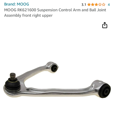 #ad #ad Moog Suspension Control Arm and Ball Joint Assembly Front Right Upper RK621600 $69.99