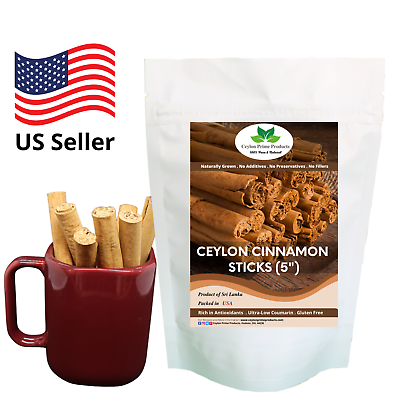 Ceylon Cinnamon Sticks 5quot; Premium Grade True Cinnamon from Sri Lanka $74.99