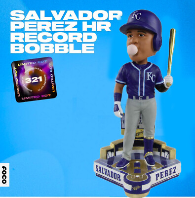 #ad Salvador Perez Single Season Catcher HR Record Bobblehead Ltd Ed 321 IN HAND $155.00
