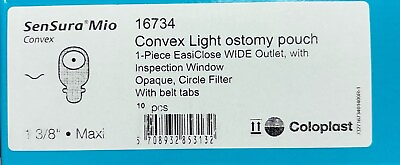 #ad Coloplast 16734 Sensura Mio Convex Light Maxi Drainable Pouch Precut Stoma 1 3 4 $29.99