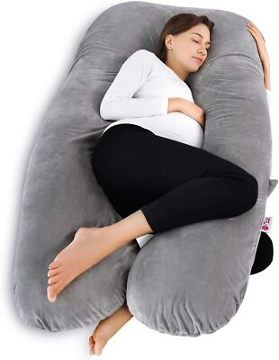 #ad Meiz Pregnancy Pillow U Shaped Body Pillow with 55 Inch Grey $64.27