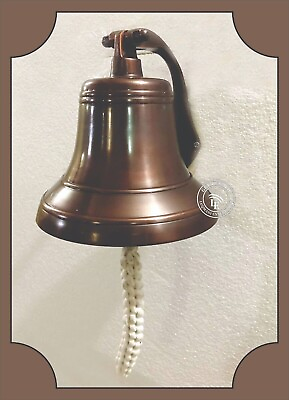 #ad 7quot;Antique Ringing Bell Solid Copper Aluminum Ring Bell For Home Kitchen amp;Outdoor $64.47