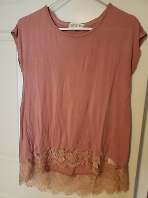 Pink Rose Top Size Small $8.00