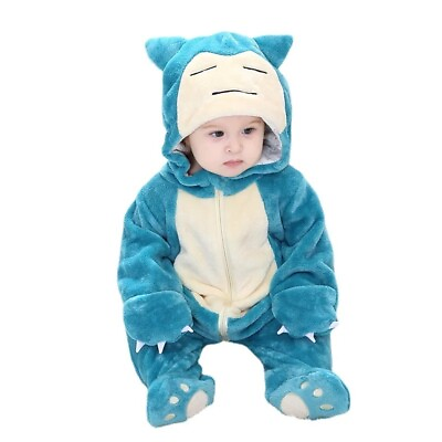 #ad Pijamas Baby Romper Jumpsuit Costume For Sleep Long Sleeve Children Suit Snorlax $25.99
