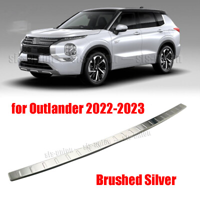 Frushed Silver Rear Bumper Trunk Guard Sill Protector For Outlander 22 23 Steel $79.99