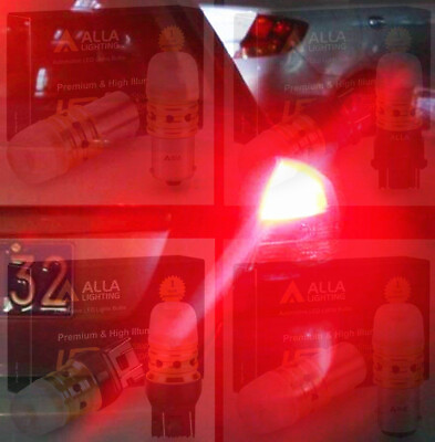 #ad ALLA Lighting LED 1860 3000 Pure Red Brake Light Bulbs Stop Lamp Anti glare Lens $24.98