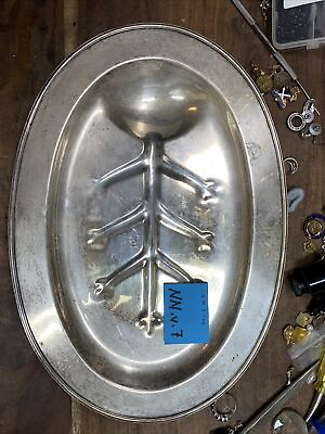 #ad Homan MFG.CO Sheffield Quality Plated On Nickel Silver Footed 13” Oval NN.v.7 $29.00