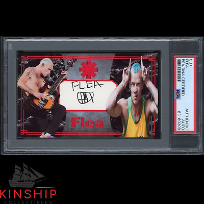 #ad Flea signed Cut 3x5 Custom Card PSA DNA Slab Red Hot Chili Peppers Auto C2623 $249.00