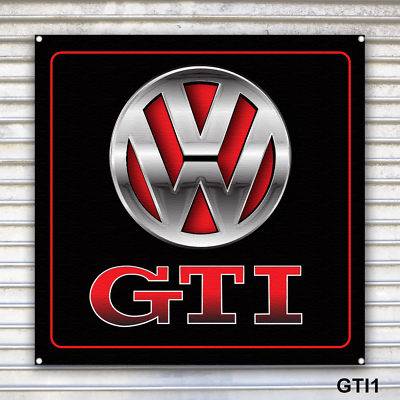 #ad VW GTI Banner Sign Wall Art $29.95