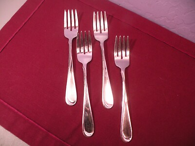 Set Of 4 Reliance Oneida Glossy Stainless Salad Forks 6 3 4 #ad $15.09
