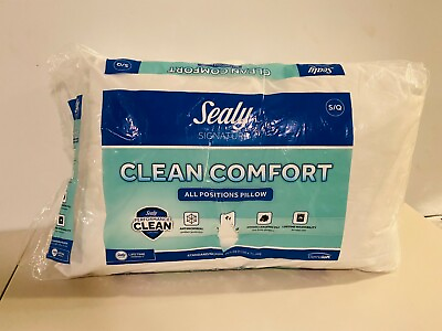 Sealy Standard Clean Comfort Antimicrobial All Positions Bed Pillow S Q 20 X 28 $26.43