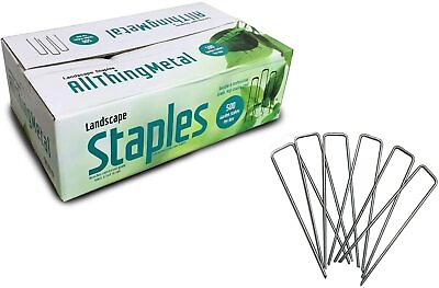 #ad 500 Landscape Fabric Staples Stakes Galvanized Sod Staples Pins 6#x27;#x27; 11 Gauge $43.99
