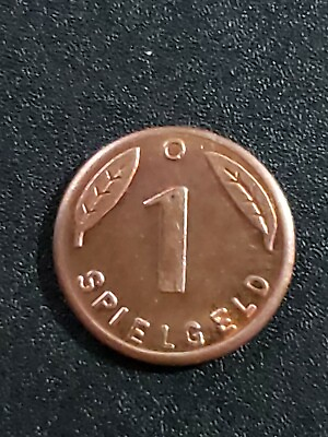 #ad Germany Spielgeld Tokens 1949 1 pfenning copper 13mm circulated token... $11.99