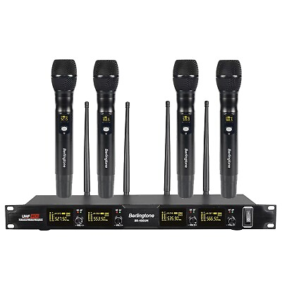 Berlingtone BR 400UM Professional 4 Channel UHF Wireless Microphone Systems $198.00