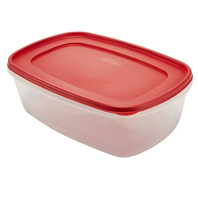 #ad Rubbermaid Easy Find Lids Food Storage Container Large with Red Lid 2.5 Gallon $16.92