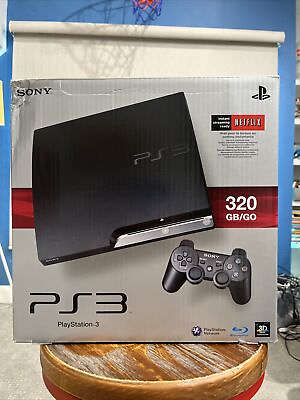 Sony PlayStation 3 Slim 320 GB Console Charcoal Black INCLUDES 3 GAMES $120.00