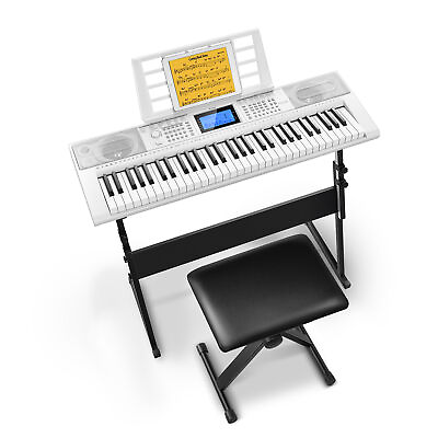 Donner DEK 610S Electronic Keyboard 61 Key With Stand Stool 500 Tones 300 Rhythm $88.99