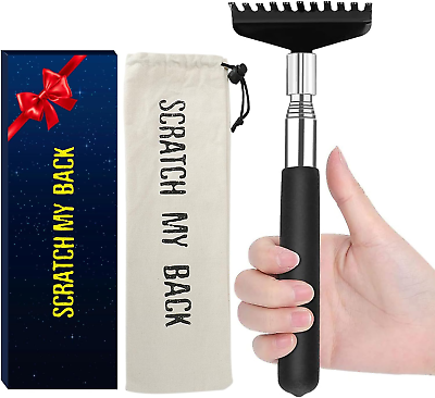 #ad Oversized Portable Extendable Back Scratcher Upgraded Metal Stainless Steel Tel $20.88