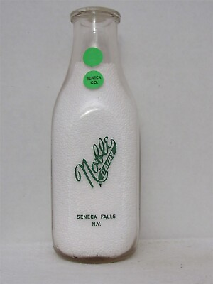 #ad TSPQ Milk Bottle Noble Dairy Farm Seneca Falls NY SENECA COUNTY SELECTED QUALITY $19.99