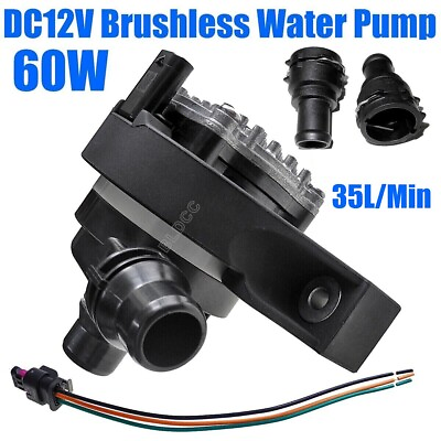 #ad Universal Fits Car 12V Auxiliary Pump 60W Electric Brushless Water Coolant Pump $34.99