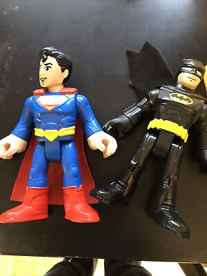 Fisher Price Imaginext DC Super Friends Batman Superman Large 10 inch Figure $15.99