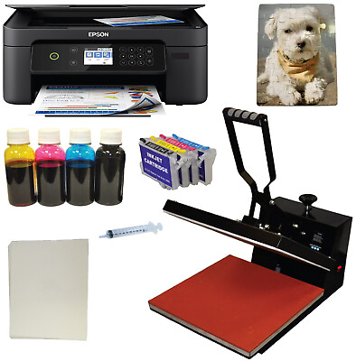 #ad 15x15quot; Heat Transfer Press Printer Sublimation Ink Transfer Paper Startup Bundle $389.99