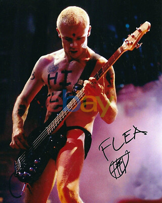 #ad FLEA AUTOGRAPHED SIGNED 8X10 PHOTO RED HOT CHILI PEPPERS REPRINT $19.95