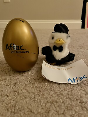 #ad EUC 50th Anniversary 4 1 2quot; AFLAC Duck Keychain with Gold Coin Bank $16.99