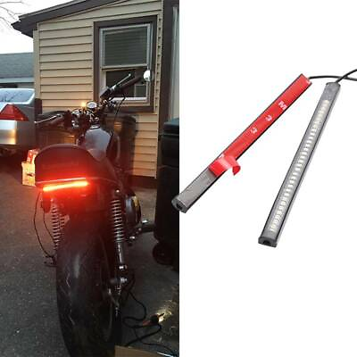 #ad Motorcycle 48 LED License Brake Tail Light Turn Signals Flexible For Racer Cafe $9.87