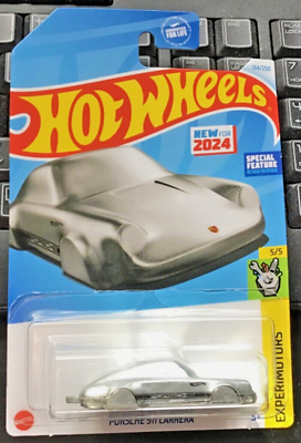 2024 Hot Wheels Silver Porsche 911 Carrera Keychain ZAMAC Experimotors 5 5 $11.99
