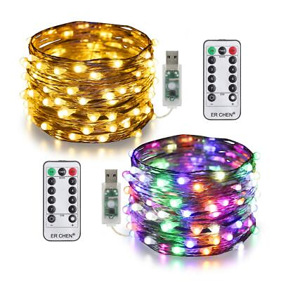USB Twinkle LED String Fairy Lights Copper Wire Party Remote 7 30M 50 200 300LED $11.98
